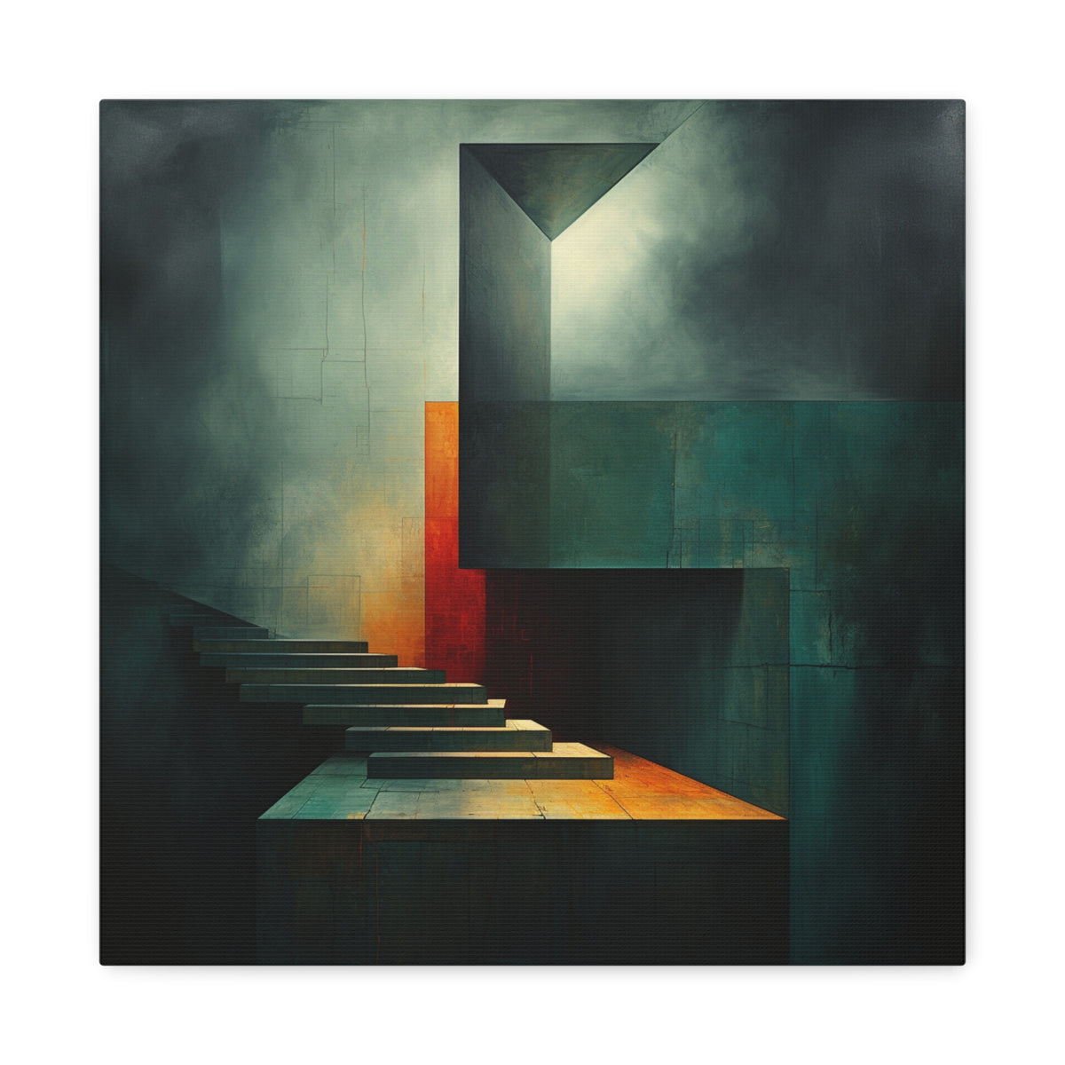 The Last Step Before Light — Modern Architectural Abstract Wall Art