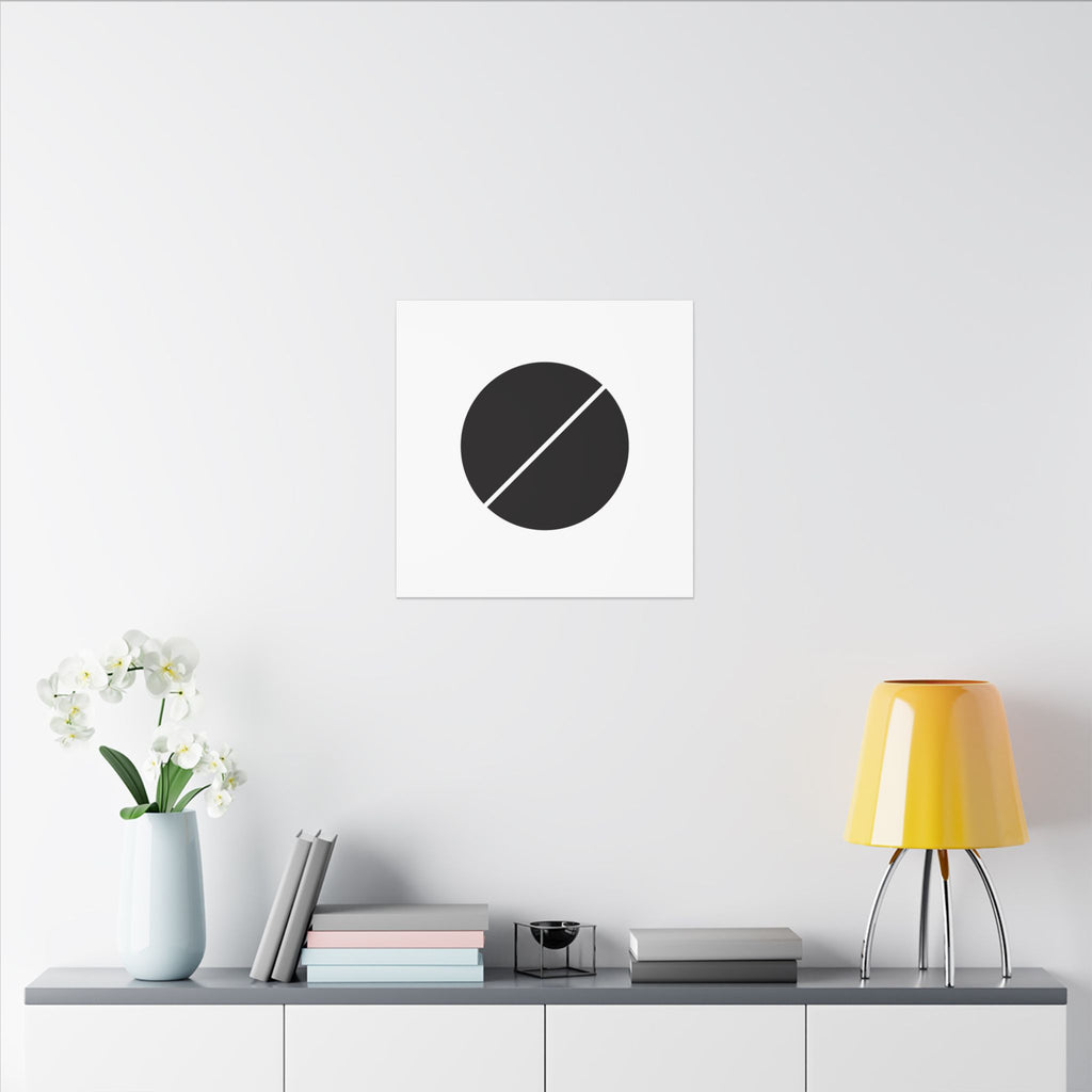 The Line Between – Minimalist Geometric Circle Canvas Print