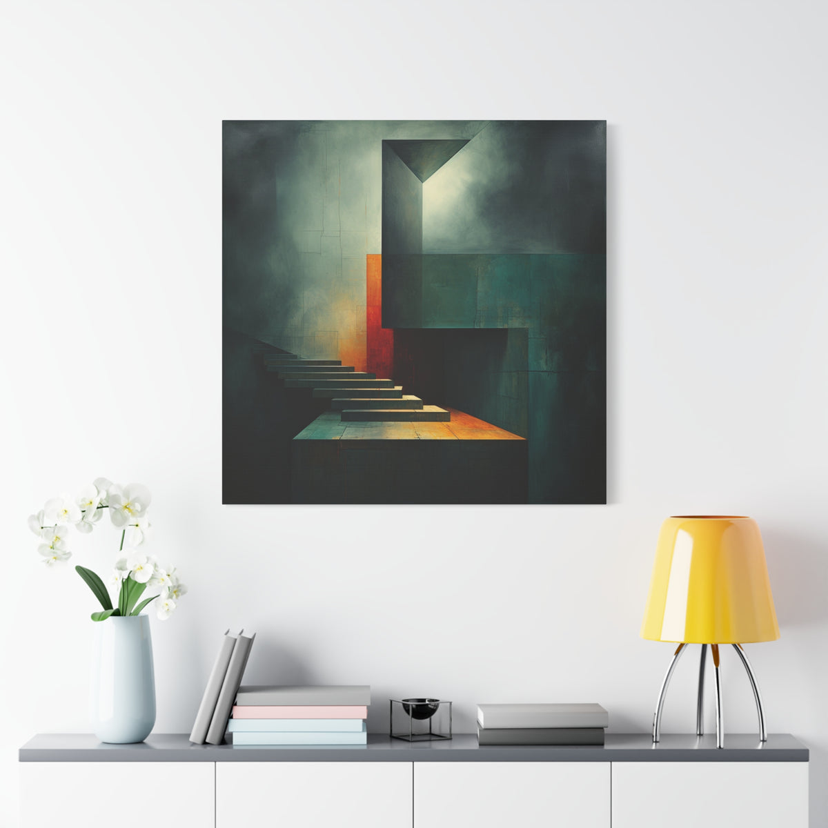 The Last Step Before Light — Modern Architectural Abstract Wall Art