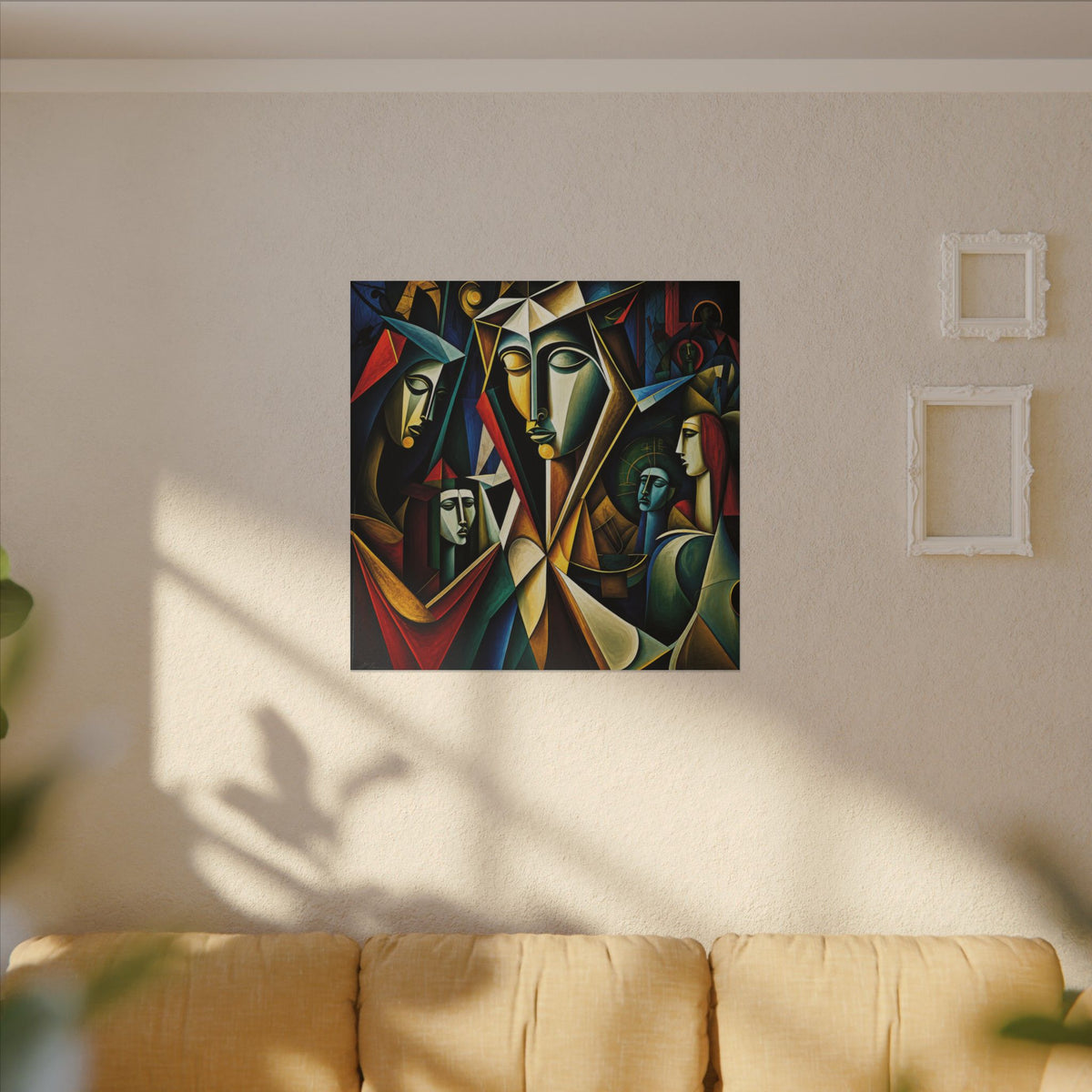 The Ones Who Walk With Us — Abstract Figurative Cubist Art Print