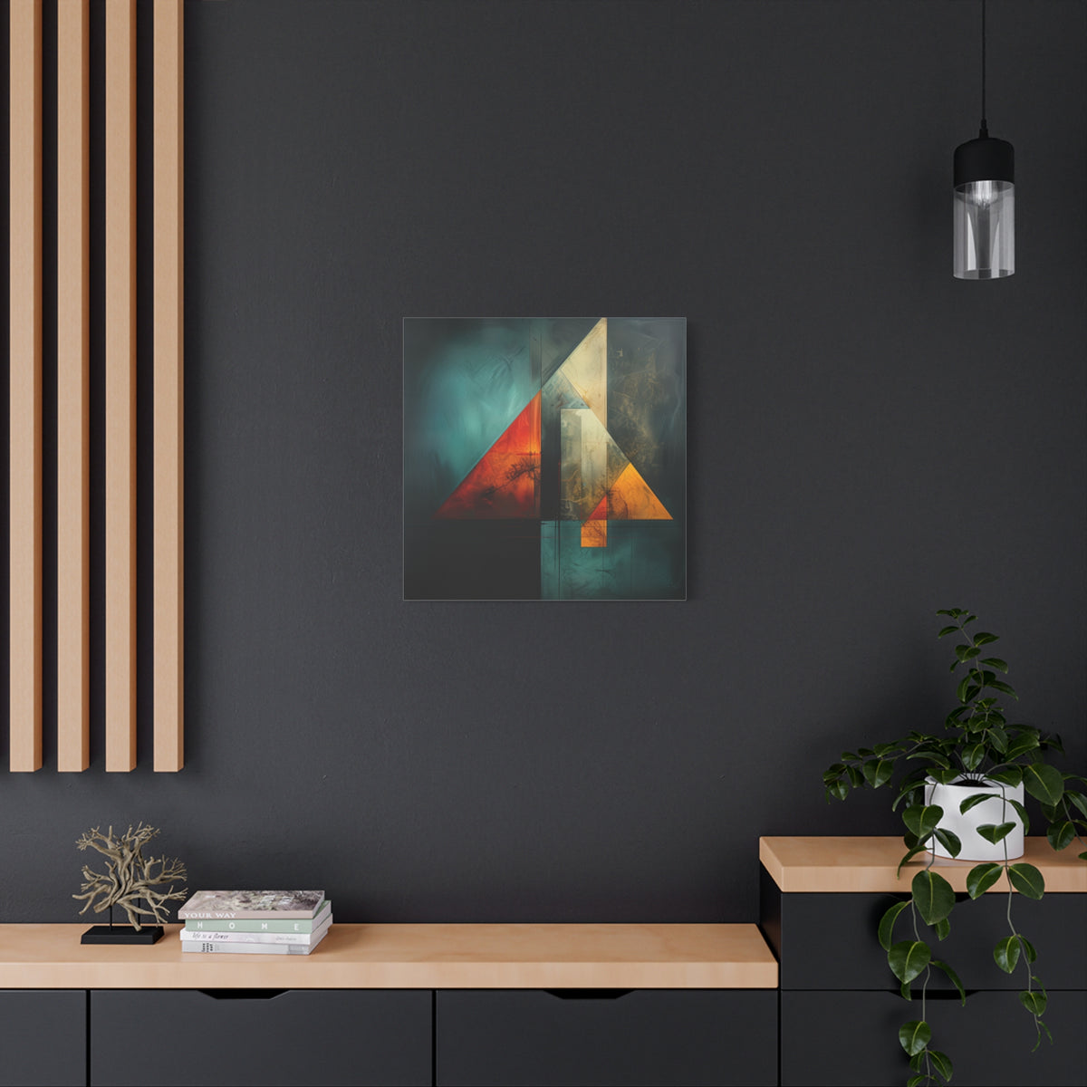 Geometry of Silence — Modern Geometric Abstract Wall Art
