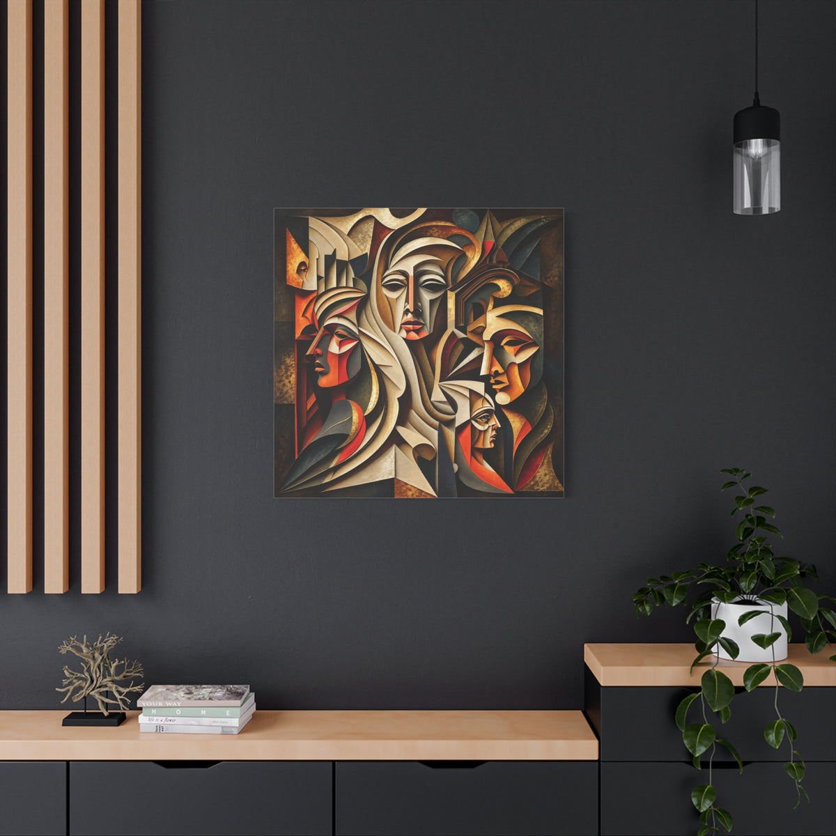 Ancestral Protectors | Cubist Spiritual Wall Art