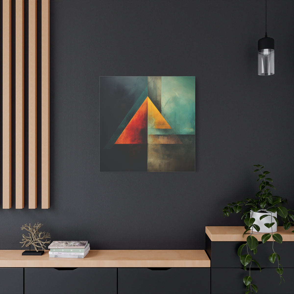 Point of Convergence — Modern Geometric Abstract Wall Art