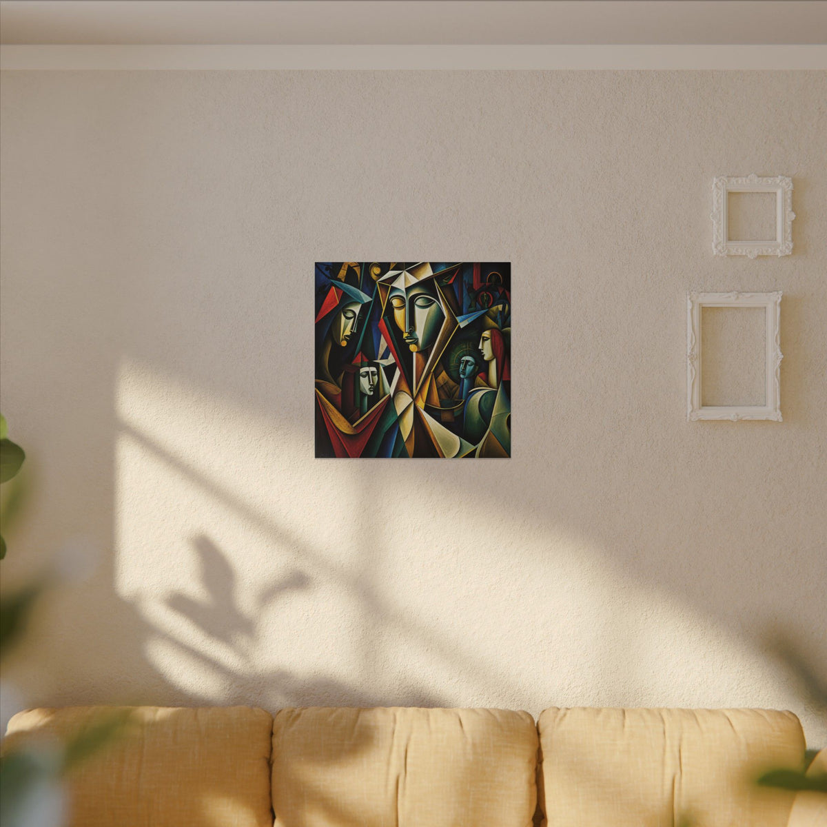 The Ones Who Walk With Us — Abstract Figurative Cubist Art Print
