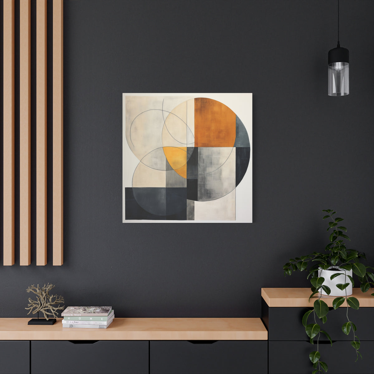 Circles in Conversation — Modern Geometric Abstract Wall Art