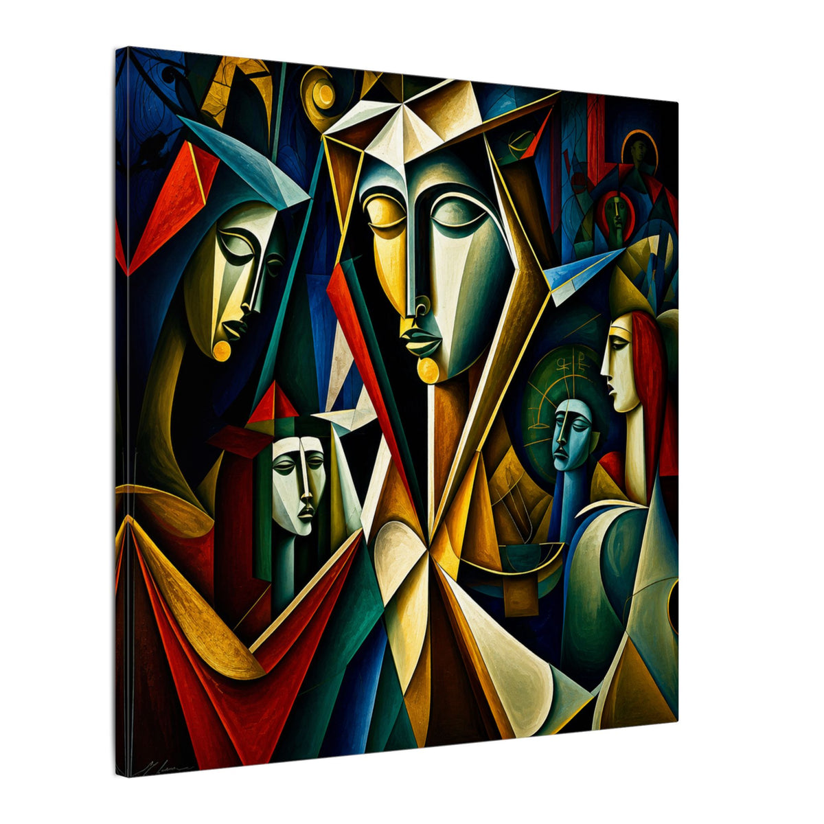The Ones Who Walk With Us — Abstract Figurative Cubist Art Print