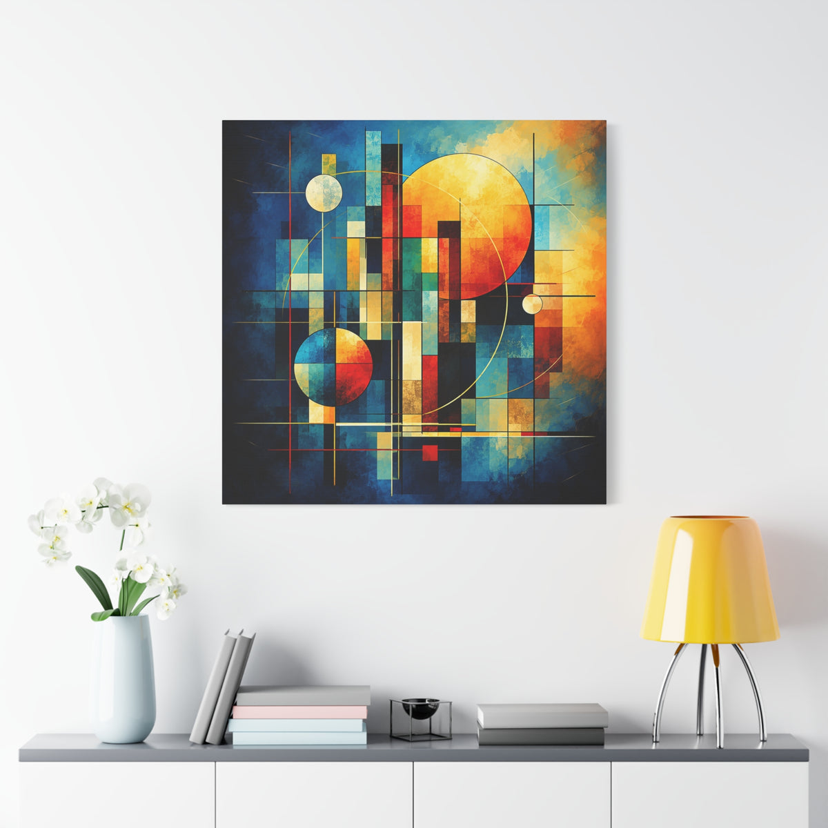 Solar Architecture — Modern Geometric Abstract Wall Art