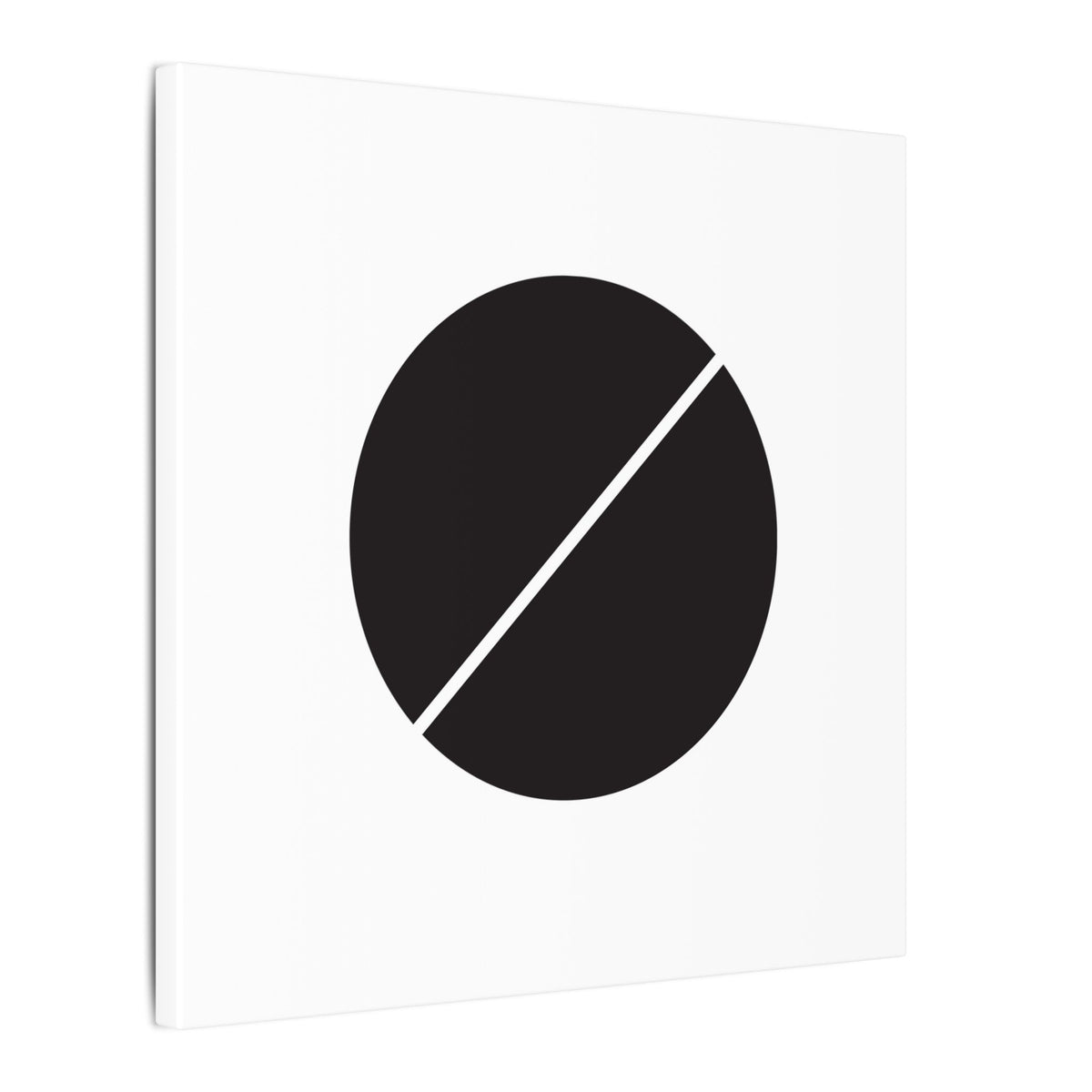 The Line Between – Minimalist Geometric Circle Canvas Print
