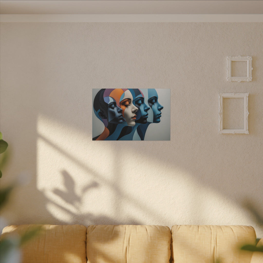 Echoes of Self – Modern Geometric Female Portrait Wall Art