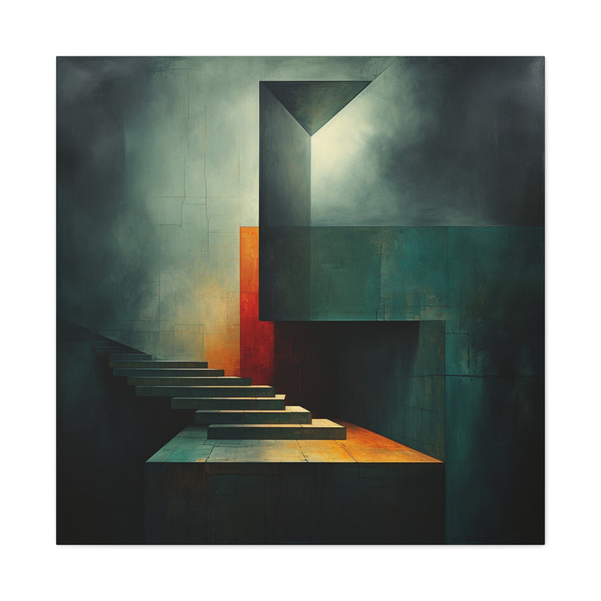 The Last Step Before Light — Modern Architectural Abstract Wall Art