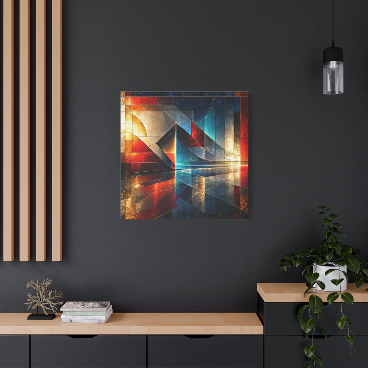 Reflected Passage — Architectural Geometric Abstract Fine Art Print