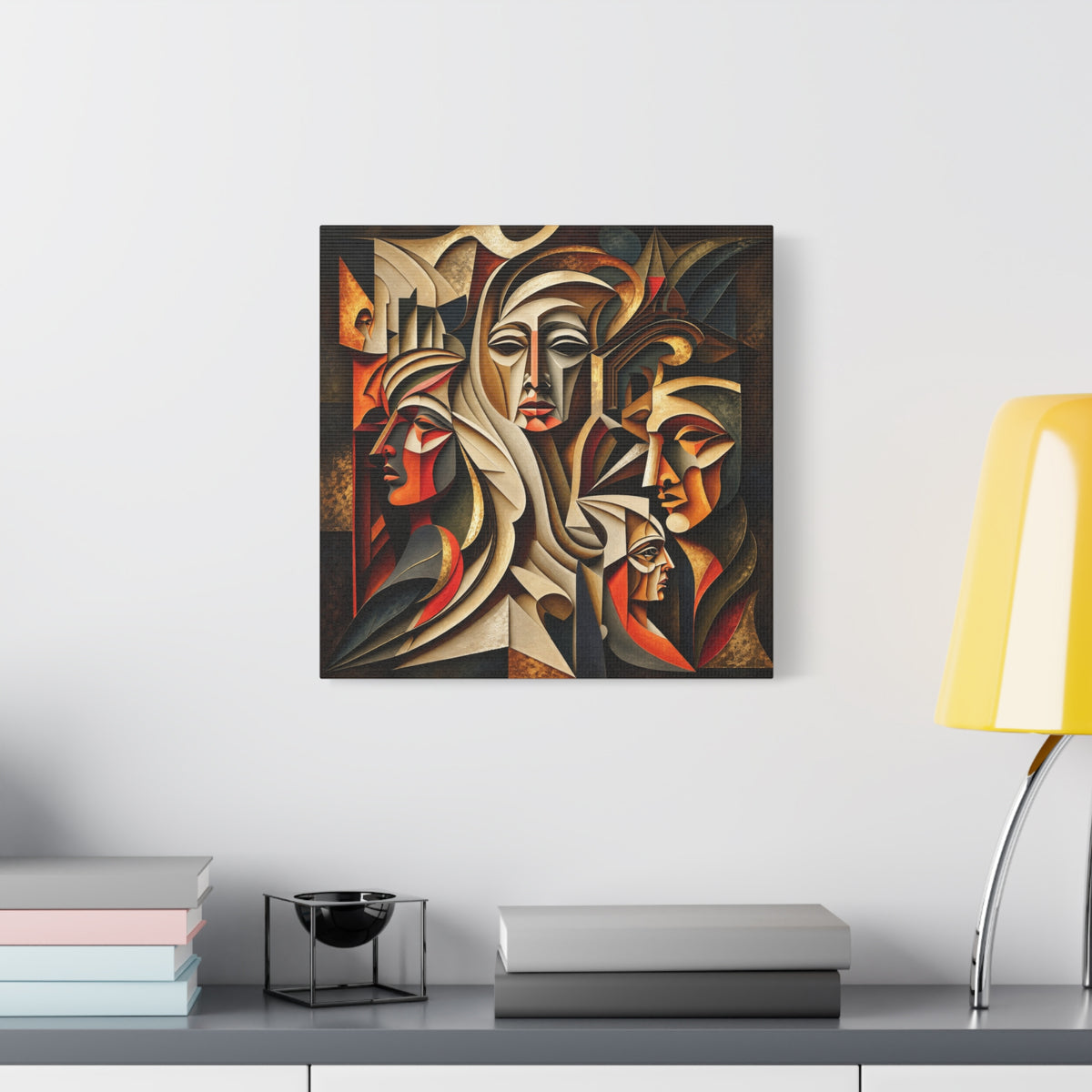 Ancestral Protectors | Cubist Spiritual Wall Art