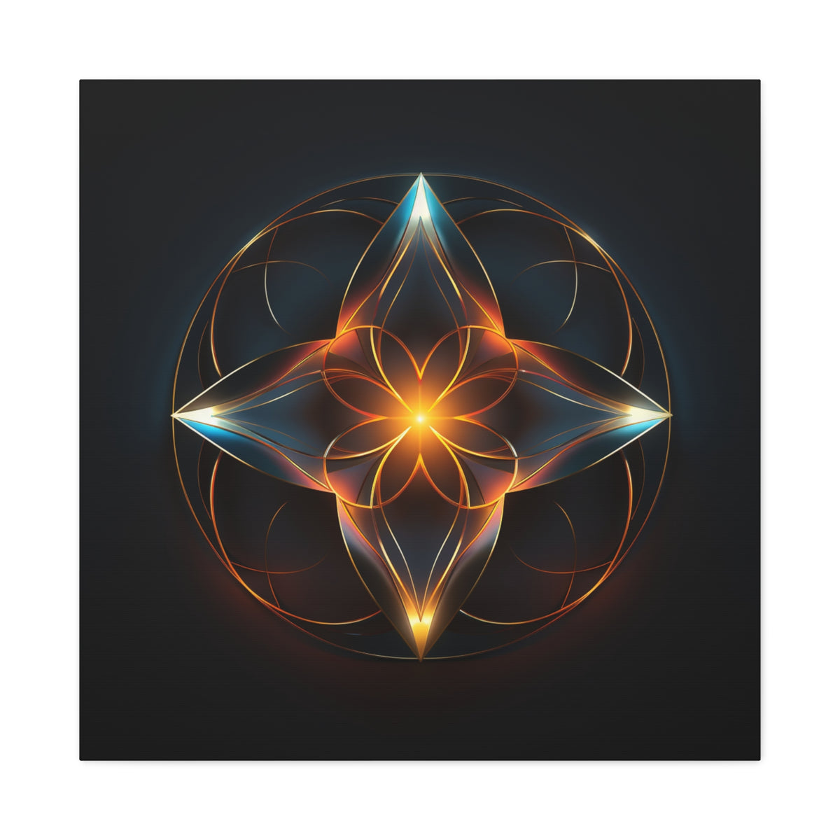 Radiant Within — Futuristic Sacred Geometry Wall Art