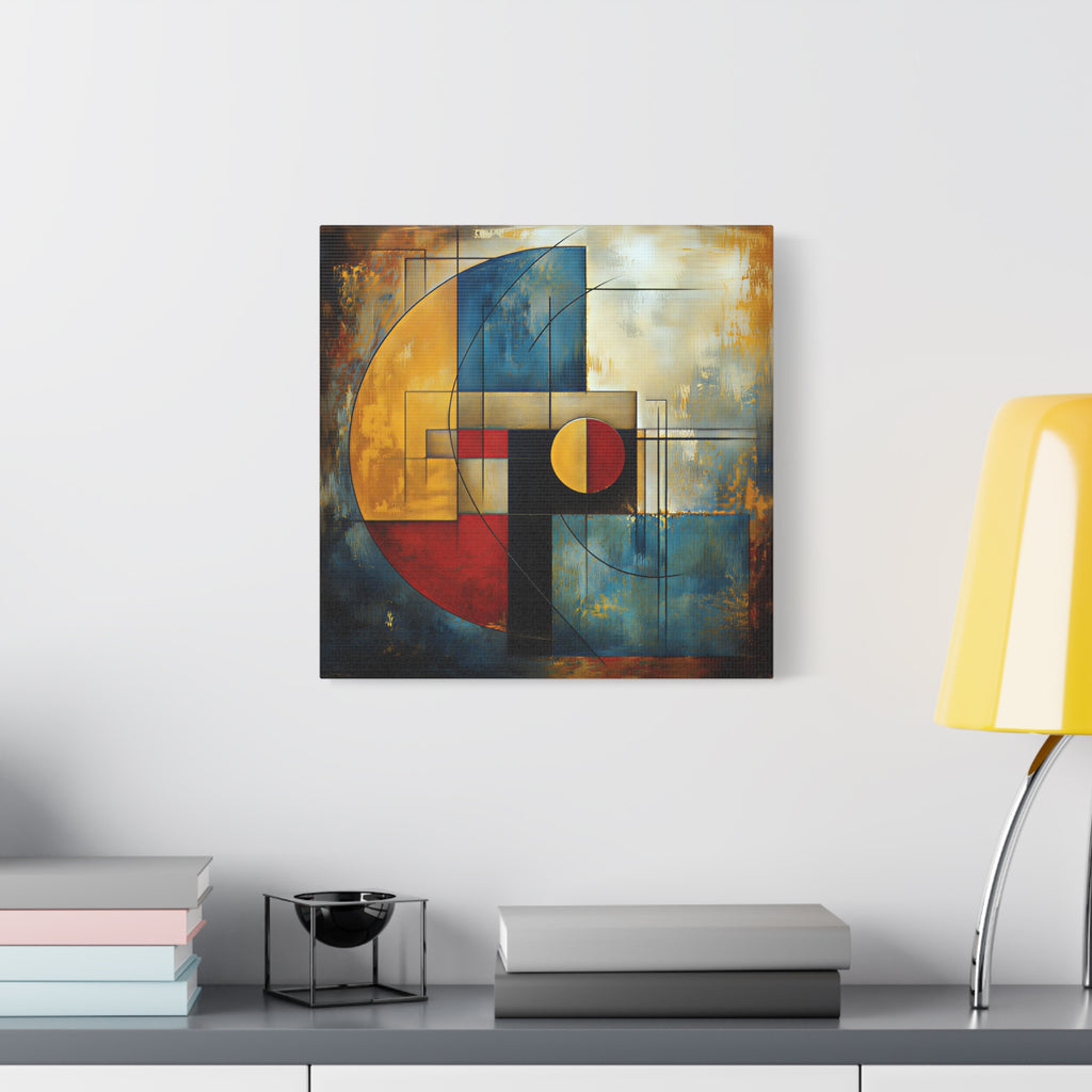 Golden Equilibrium — Geometric Abstract Fine Art Print