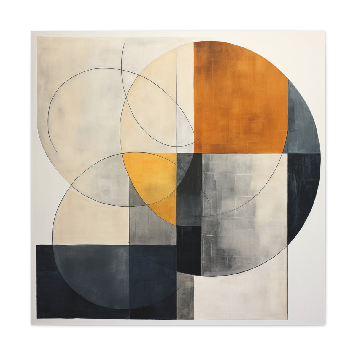 Circles in Conversation — Modern Geometric Abstract Wall Art