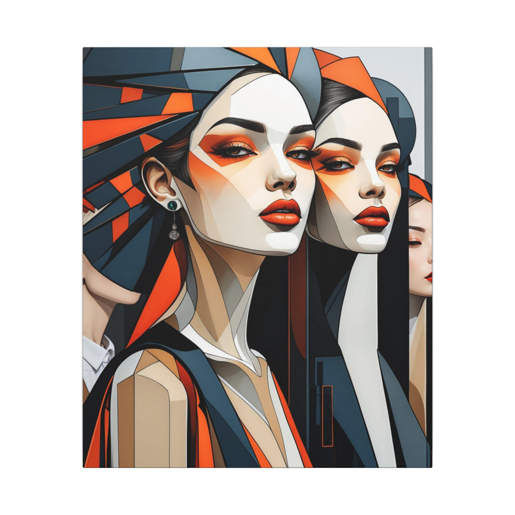Second Impression – Geometric Fashion Portrait Canvas Print
