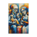 Held Together – Modern Geometric Family Portrait Canvas Print