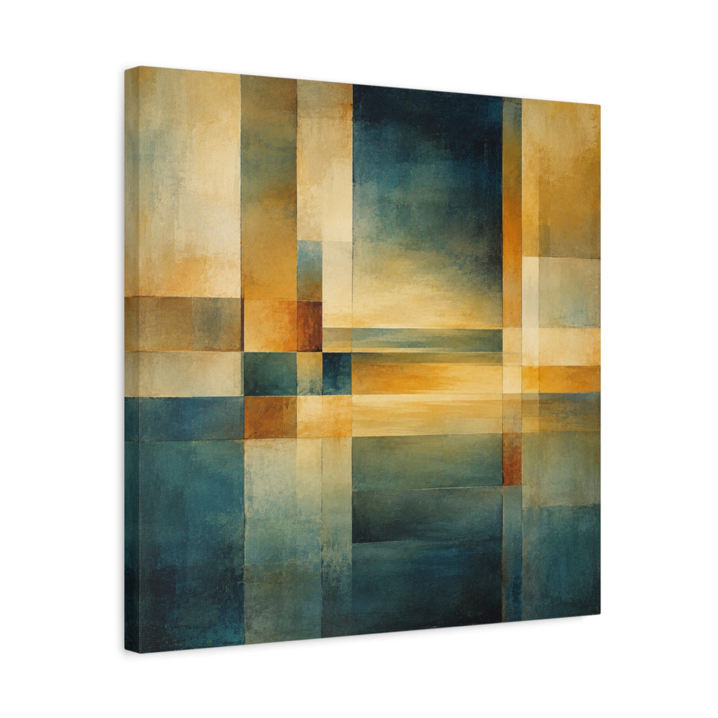 Between Water and Light — Geometric Horizon Abstract Fine Art Print