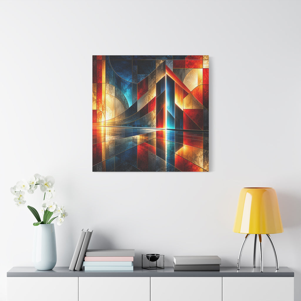Luminous Threshold — Architectural Geometric Abstract Fine Art Print