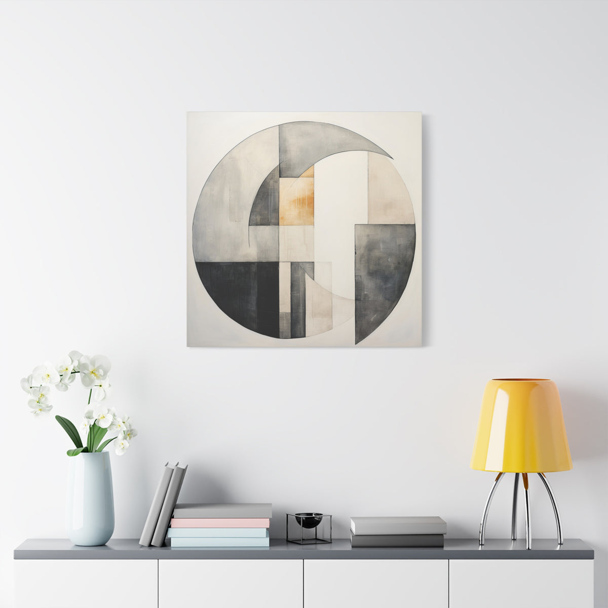 The Shape of Stillness — Minimalist Geometric Abstract Wall Art