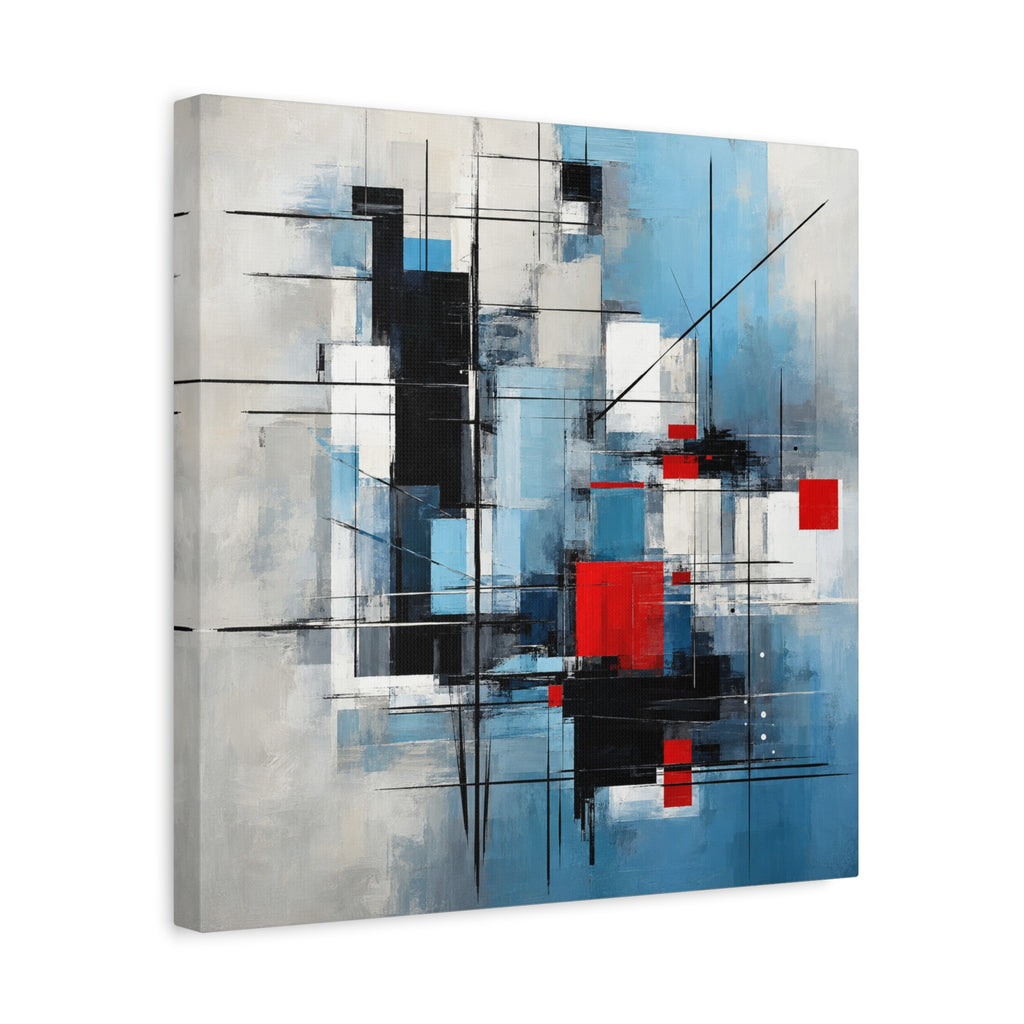 Signal Through Structure — Modern Geometric Abstract Fine Art Print
