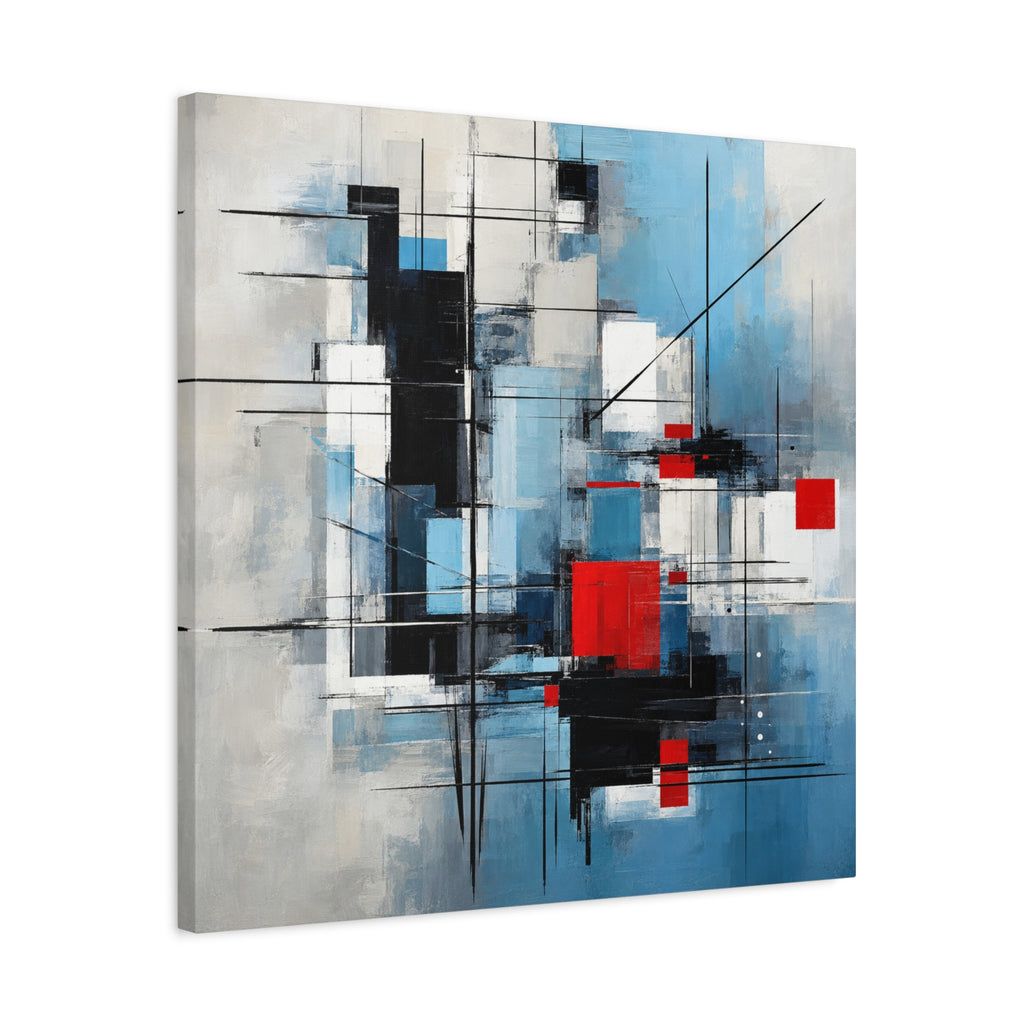 Signal Through Structure — Modern Geometric Abstract Fine Art Print