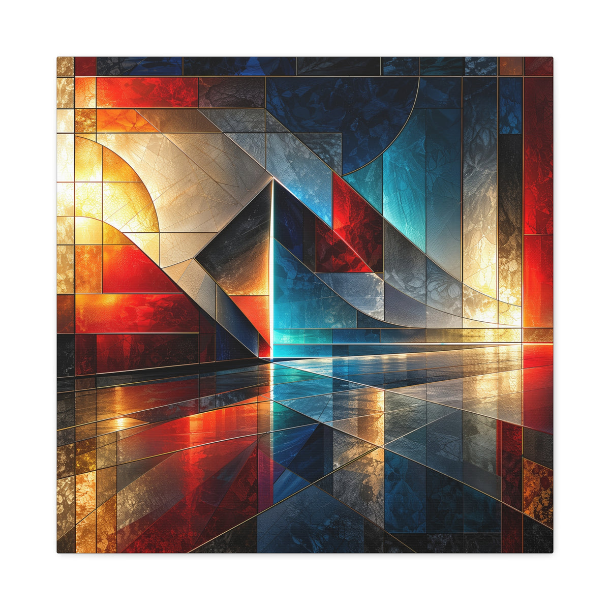 Reflected Passage — Architectural Geometric Abstract Fine Art Print