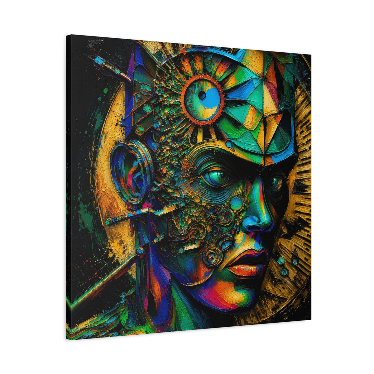 Vision Engine — Futuristic Abstract Portrait Fine Art Print