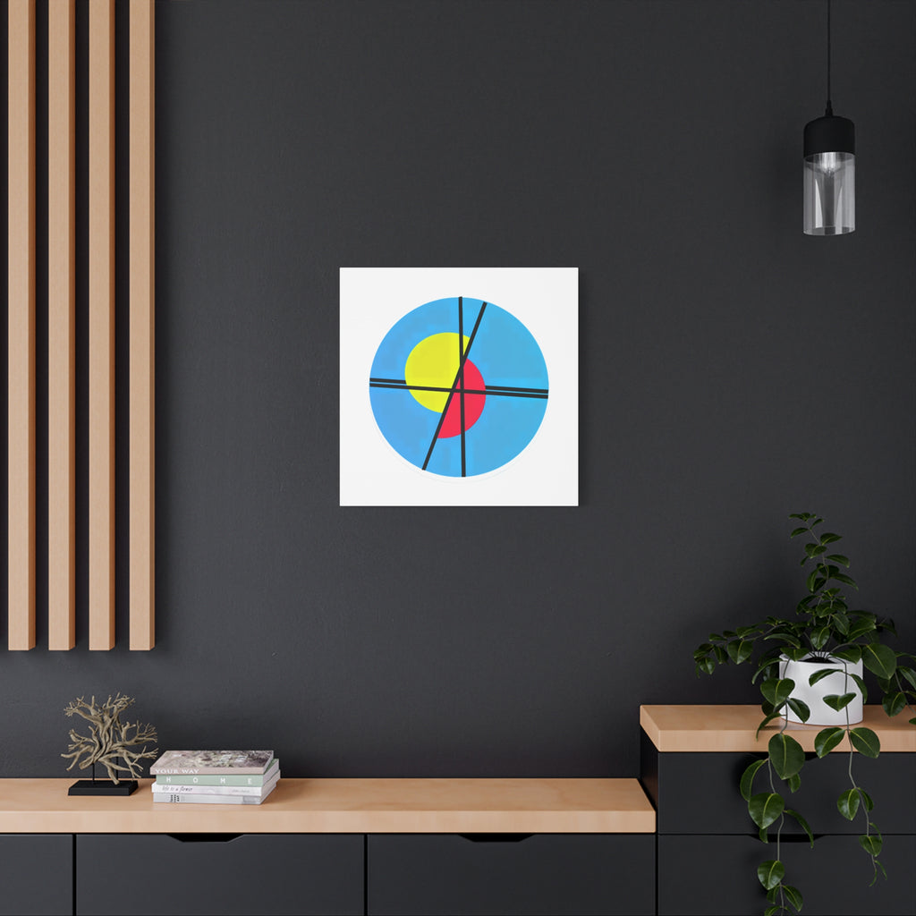 Primary Tension – Minimal Geometric Circle Canvas Print