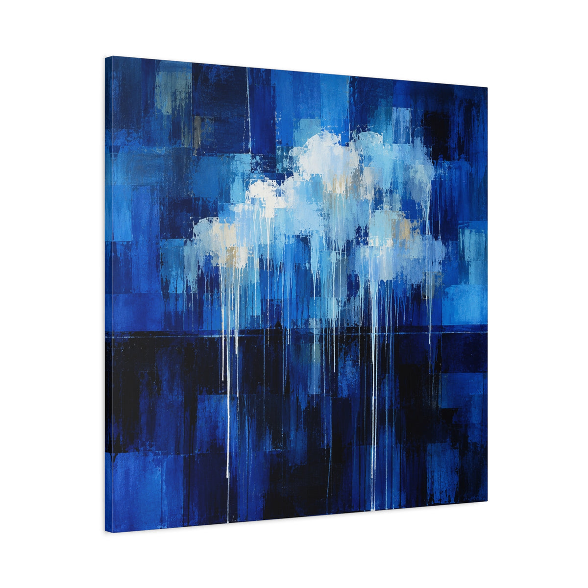 Quiet Storm — Atmospheric Blue Abstract Fine Art Print