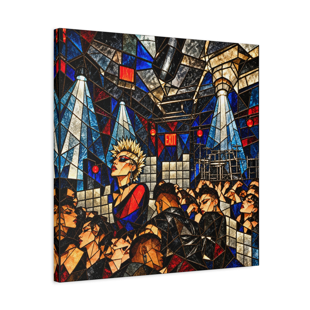 Feels Like #'s — Cubist Stained Glass Nightlife Fine Art Print