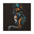 The Unusual Gentleman – Geometric Chimp Portrait Canvas Print