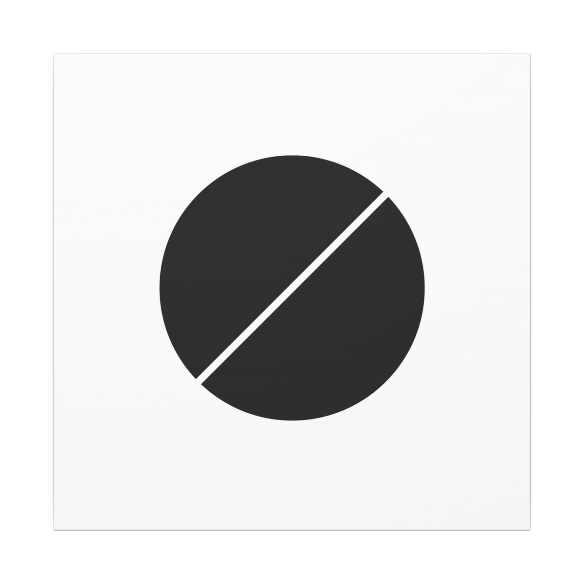The Line Between – Minimalist Geometric Circle Canvas Print
