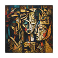 The Three Within – Cubist Triple Portrait Canvas Print