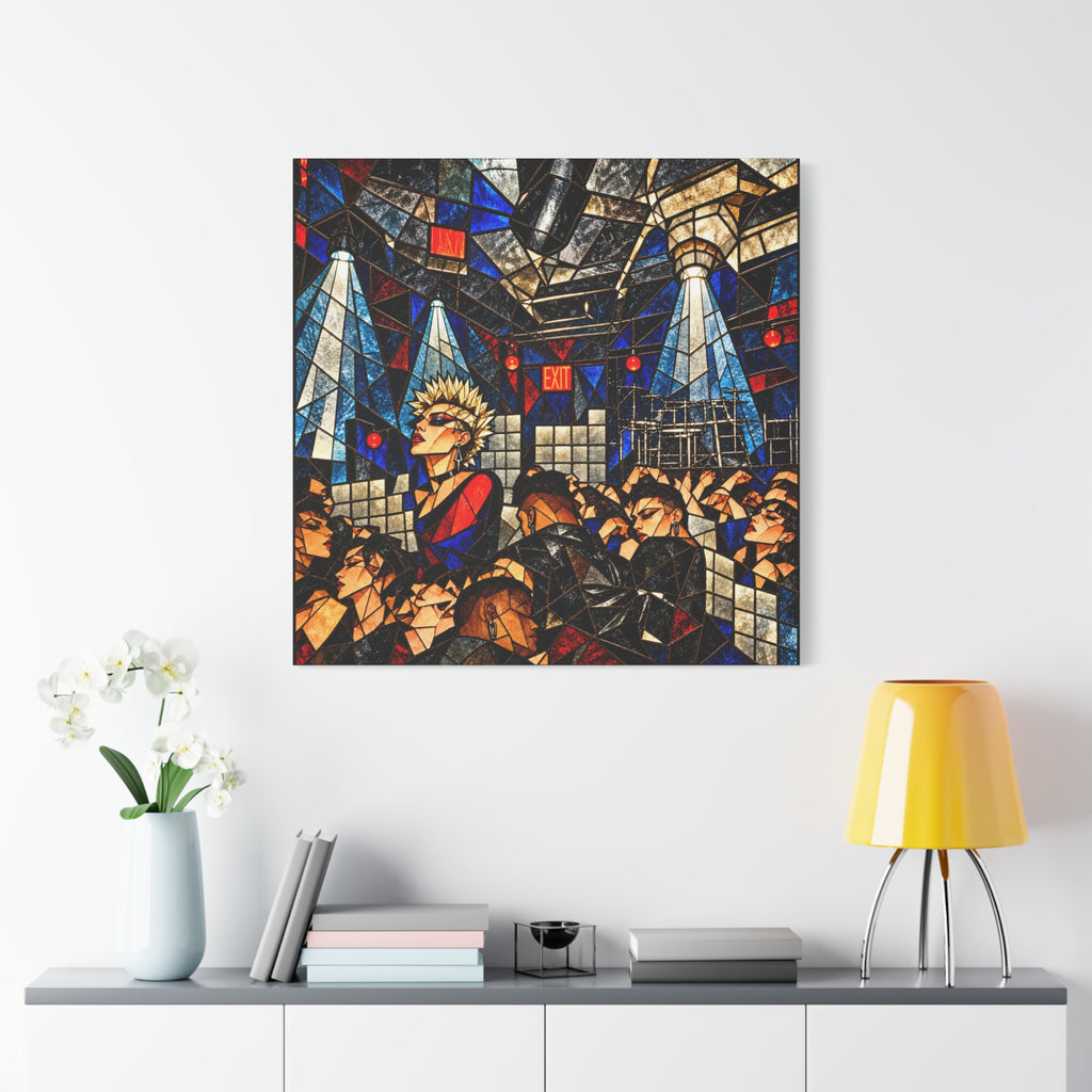 Feels Like #'s — Cubist Stained Glass Nightlife Fine Art Print