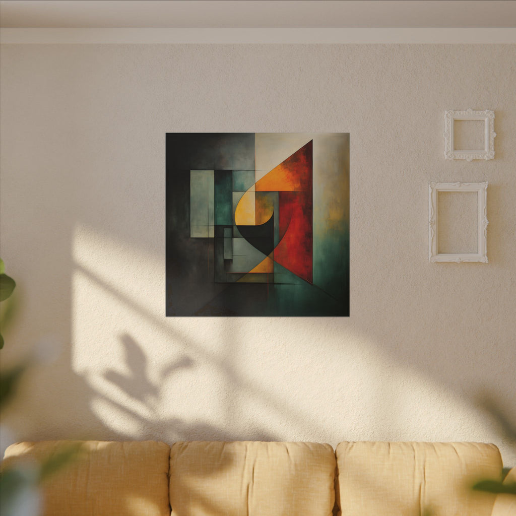 Ember Geometry – Modern Abstract Geometric Canvas Print
