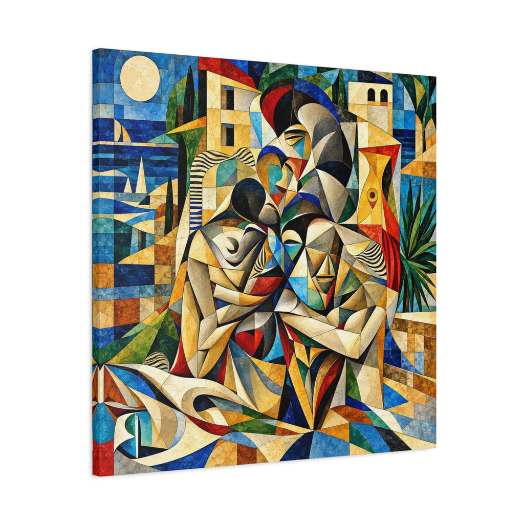 Held Between Tides — Cubist Family & Coastal Fine Art Print