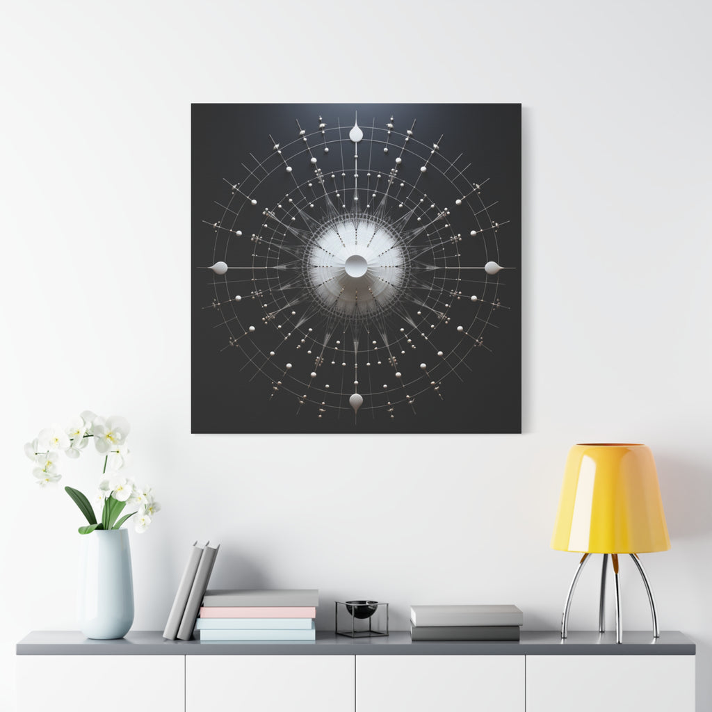 Celestial Measure — Monochrome Sacred Geometry Wall Art