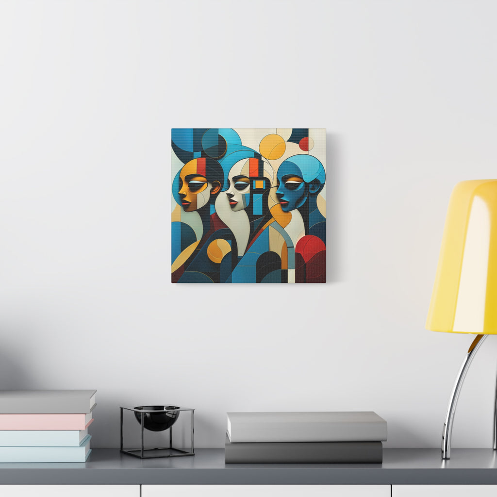 The Quiet Chorus – Modern Cubist Portrait Wall Art