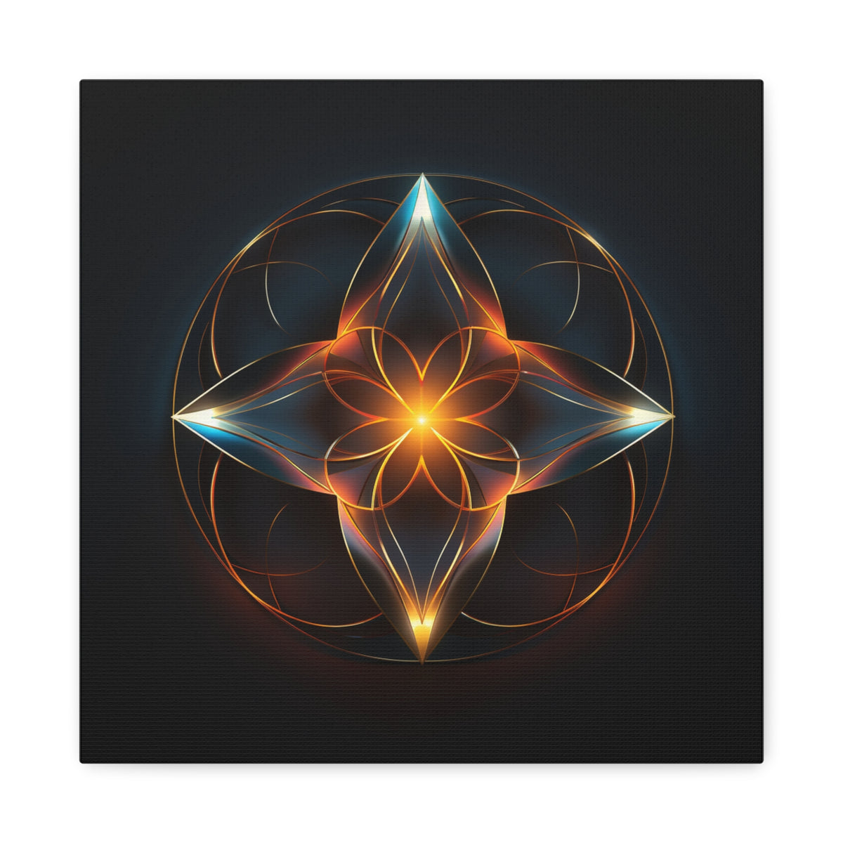 Radiant Within — Futuristic Sacred Geometry Wall Art