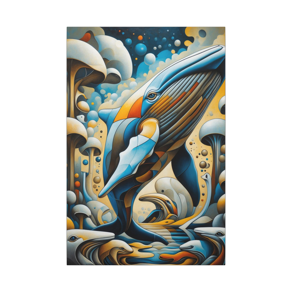 Where Giants Dream – Surreal Whale Canvas Print