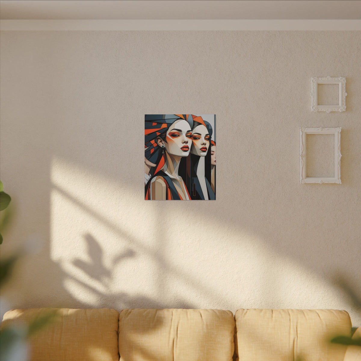 Second Impression – Geometric Fashion Portrait Canvas Print