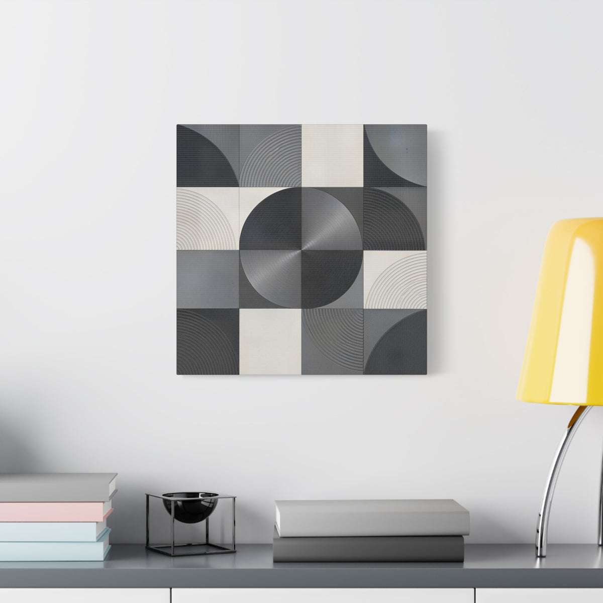 Concentric Balance — Minimalist Geometric Abstract Wall Art