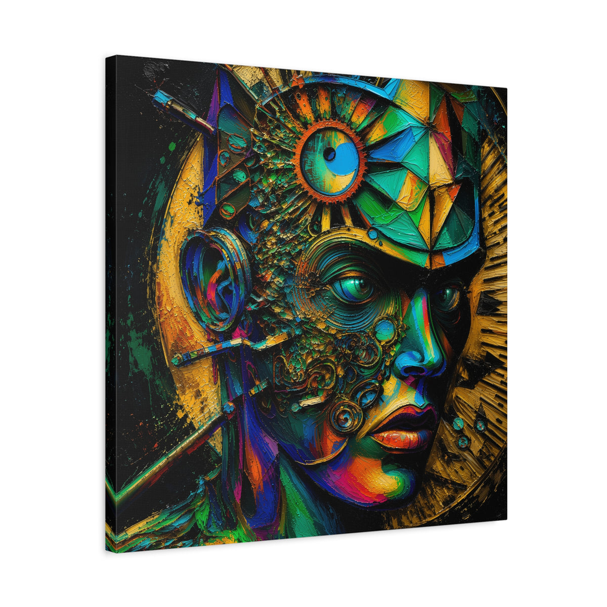 Vision Engine — Futuristic Abstract Portrait Fine Art Print