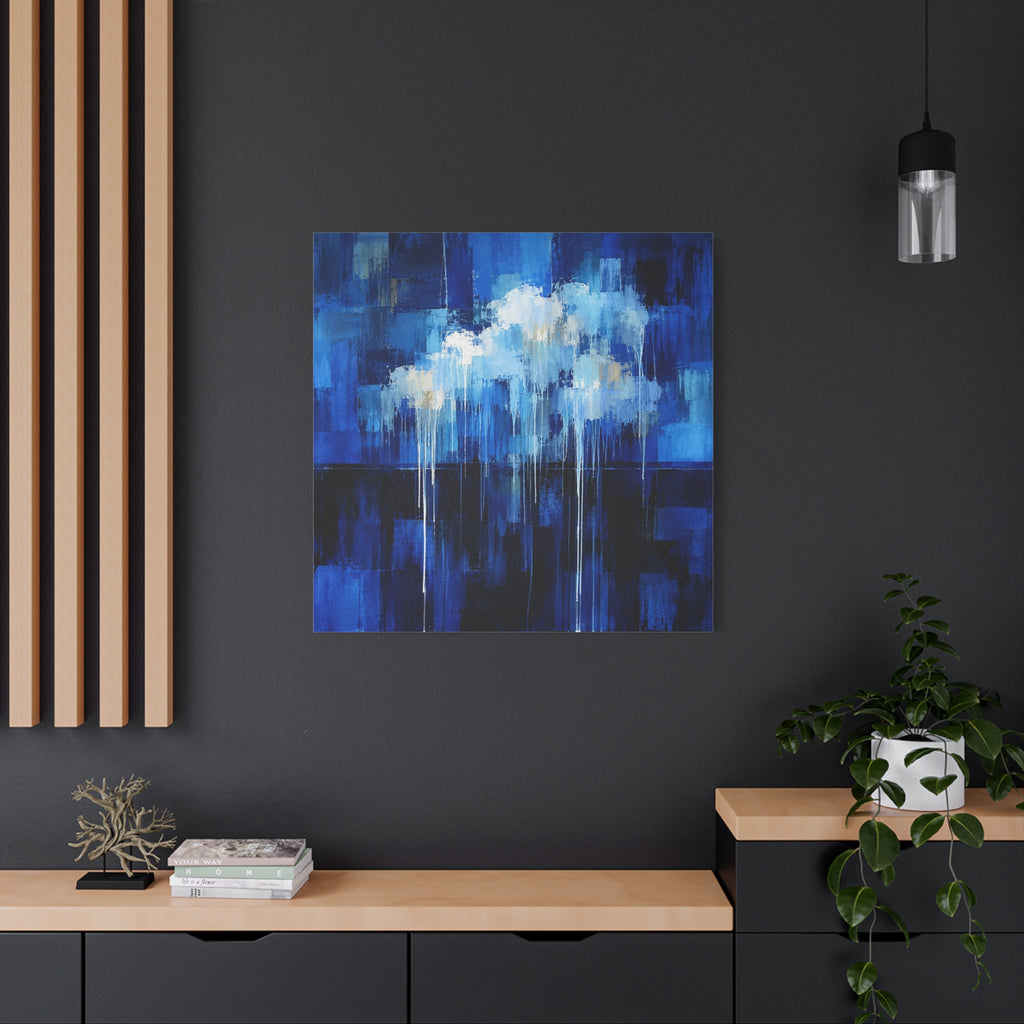Quiet Storm — Atmospheric Blue Abstract Fine Art Print