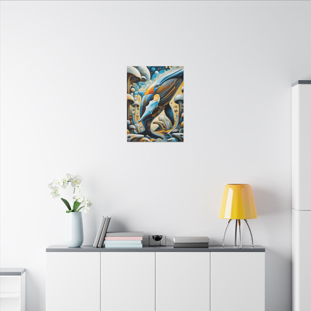 Where Giants Dream – Surreal Whale Canvas Print