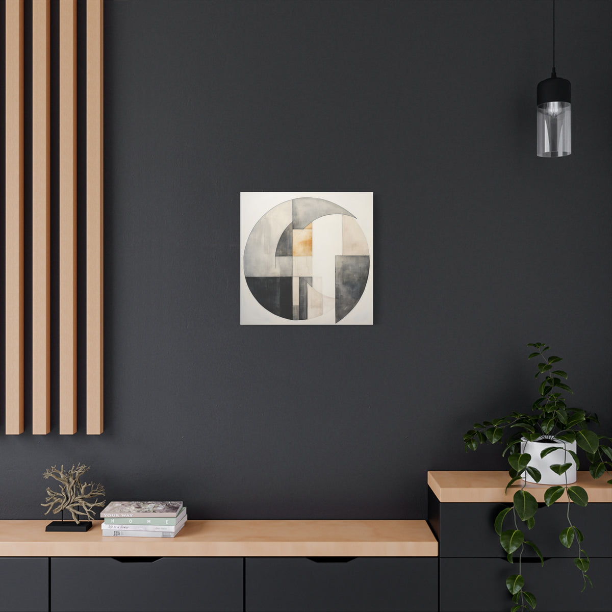 The Shape of Stillness — Minimalist Geometric Abstract Wall Art