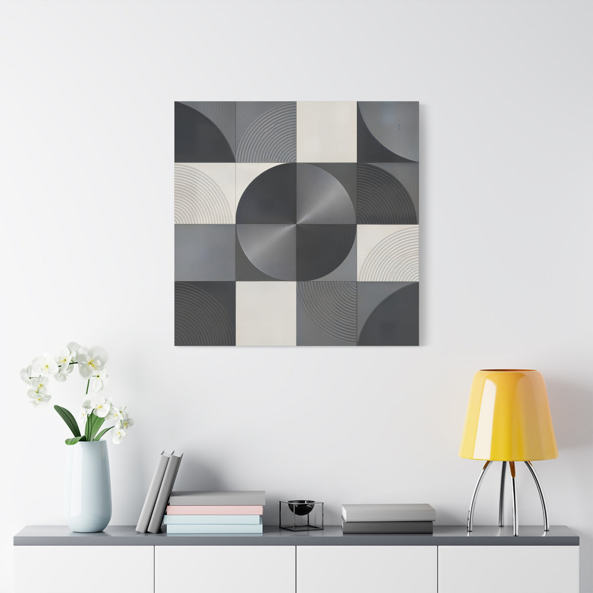 Concentric Balance — Minimalist Geometric Abstract Wall Art