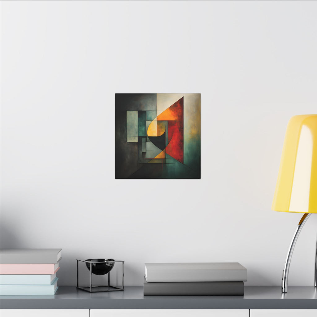 Ember Geometry – Modern Abstract Geometric Canvas Print