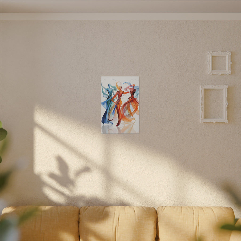 When Color Dances – Abstract Dancing Figures Canvas Print